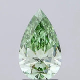 1.52ct Pear Lab Grown Diamond (Colour Fancy Vivid Green, Clarity VVS2, IGI Certified)