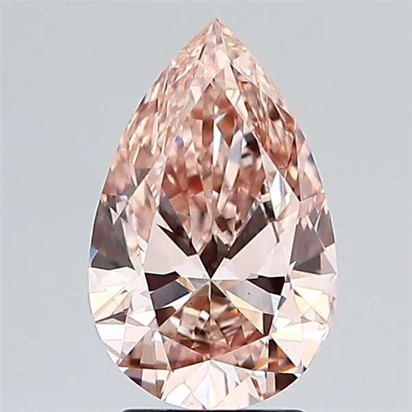 2.22ct Pear Lab Grown Diamond (Colour Fancy Brownish Pink, Clarity VS1, IGI Certified)