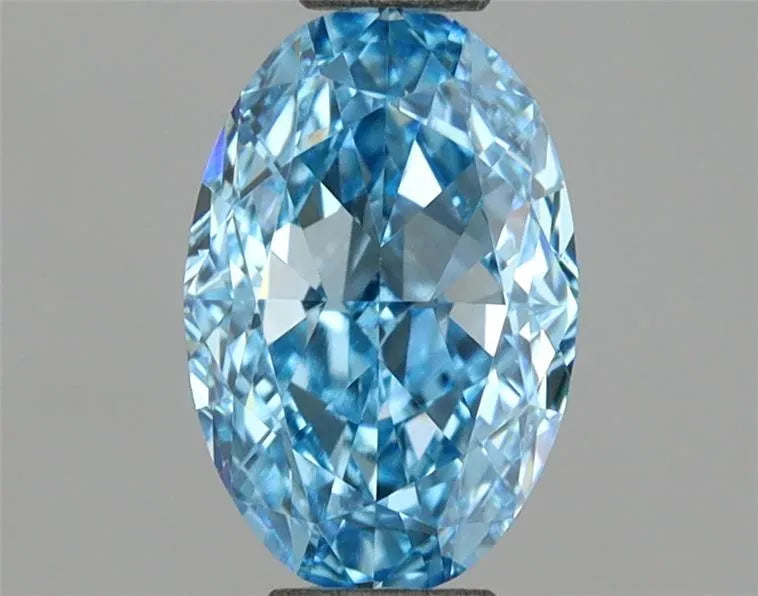 1.07ct Oval Lab Grown Diamond (Colour Fancy Vivid Blue, Clarity VVS2, IGI Certified)