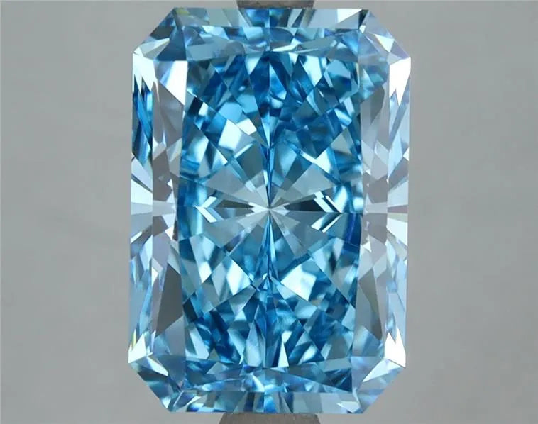 4.00ct Radiant Lab Grown Diamond (Colour Fancy Vivid Blue, Clarity VVS2, IGI Certified)