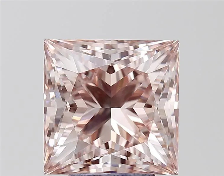5.02ct Princess Lab Grown Diamond (Colour Fancy Brownish Pink, Clarity VS2, IGI Certified)