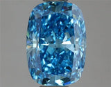 1.10ct Cushion modified Lab Grown Diamond (Colour Fancy Vivid Blue, Clarity VS1, IGI Certified)