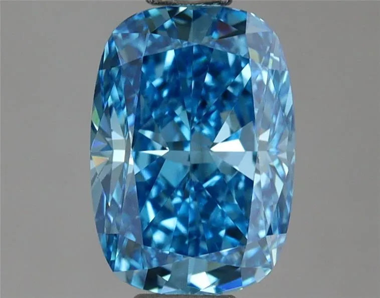 1.10ct Cushion modified Lab Grown Diamond (Colour Fancy Vivid Blue, Clarity VS1, IGI Certified)