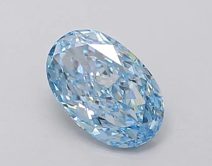 0.75ct Oval Lab Grown Diamond (Colour Fancy Intense Blue, Clarity VS1, IGI Certified)