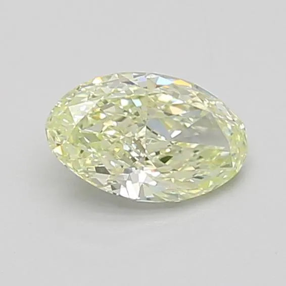 0.44ct Oval Lab Grown Diamond (Colour Fancy Light Greenish Yellow, Clarity VVS2, Cut VG, IGI Certified)