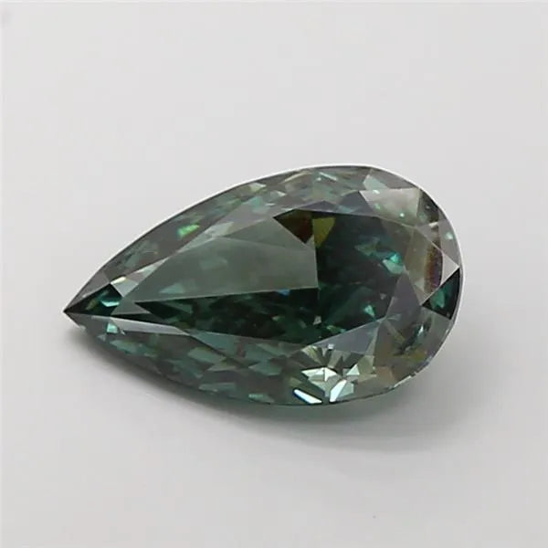 3.56ct Pear Lab Grown Diamond (Colour Fancy Vivid Green, Clarity VVS2, IGI Certified)