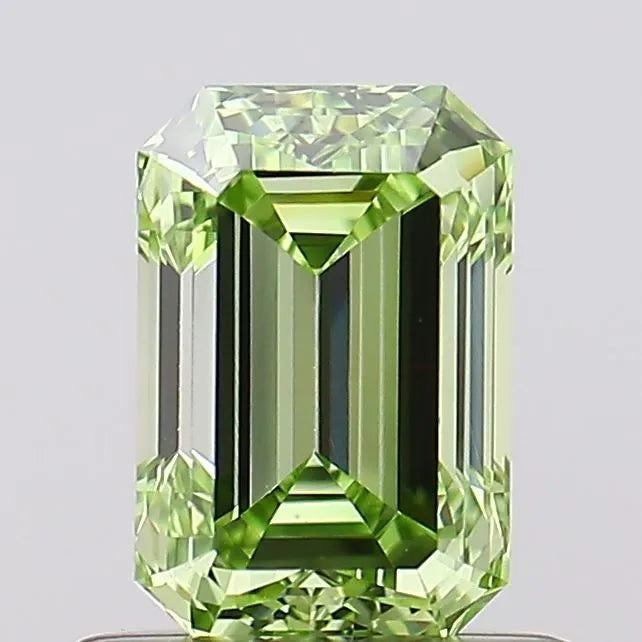 0.66ct Emerald Lab Grown Diamond (Colour Fancy Vivid Green, Clarity VVS1, IGI Certified)