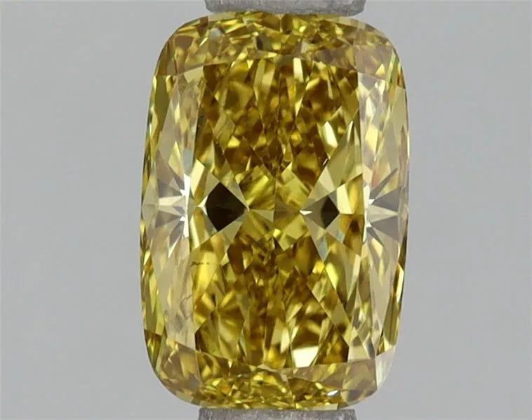 1.00ct Cushion brilliant Lab Grown Diamond (Colour Fancy Vivid Yellow, Clarity VS1, IGI Certified)