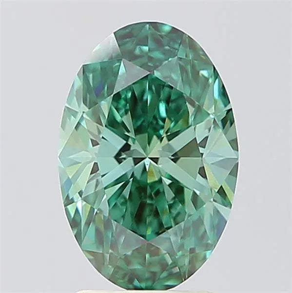 2.03ct Oval Lab Grown Diamond (Colour Fancy Vivid Green, Clarity VS1, IGI Certified)