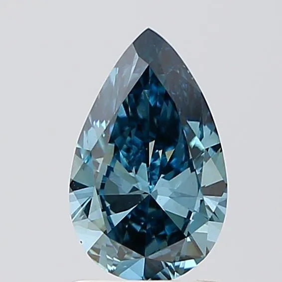 1.09ct Pear Lab Grown Diamond (Colour Fancy Deep Greenish Blue, Clarity VS1, IGI Certified)