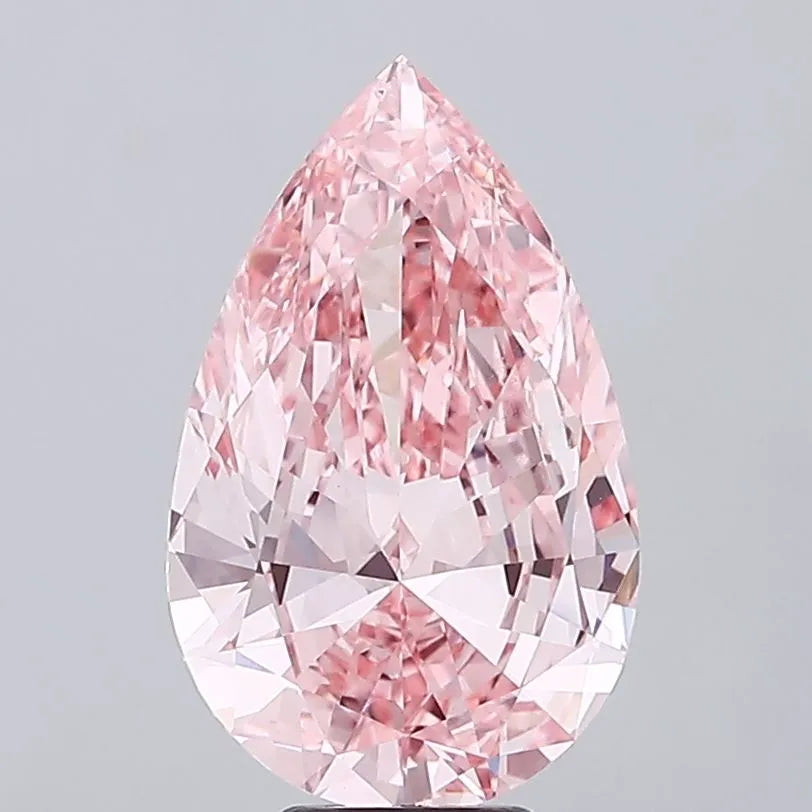 7.00ct Pear Lab Grown Diamond (Colour Fancy Vivid Pink, Clarity VS1, IGI Certified)
