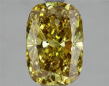 2.00ct Cushion brilliant Lab Grown Diamond (Colour Fancy Brownish Yellow, Clarity VS1, Cut GD, IGI Certified)