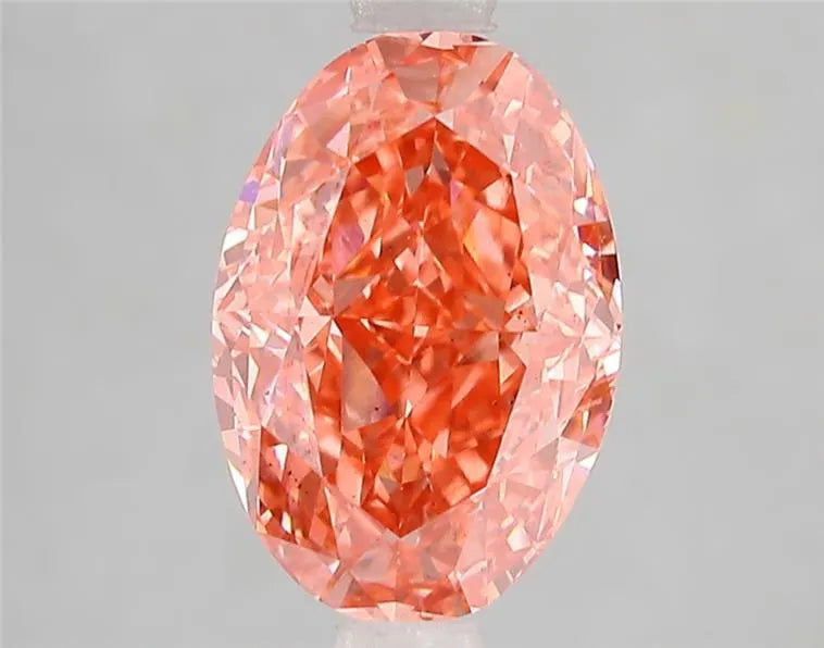 3.11ct Oval Lab Grown Diamond (Colour Fancy Vivid Pink, Clarity VS2, IGI Certified)