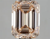 3.03ct Emerald Lab Grown Diamond (Colour Fancy Brownish Pink, Clarity VVS2, IGI Certified)