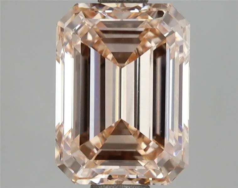 3.03ct Emerald Lab Grown Diamond (Colour Fancy Brownish Pink, Clarity VVS2, IGI Certified)