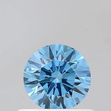 0.53ct Round Lab Grown Diamond (Colour Fancy Vivid Blue, Clarity VVS2, Cut ID, IGI Certified)