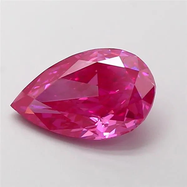 2.89ct Pear Lab Grown Diamond (Colour Fancy Vivid Pink, Clarity VS2, IGI Certified)