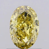 0.70ct Oval Lab Grown Diamond (Colour Fancy Intense Gray Yellow, Clarity VS2, Cut GD, IGI Certified)