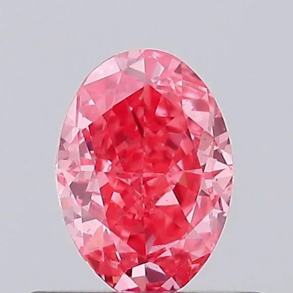 0.52ct Oval Lab Grown Diamond (Colour Fancy Vivid Pink, Clarity VVS2, IGI Certified)