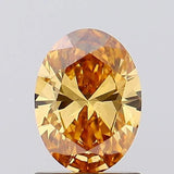 1.00ct Oval Lab Grown Diamond (Colour Fancy Vivid Orange Yellow, Clarity VS2, IGI Certified)