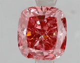 1.58ct Cushion brilliant Lab Grown Diamond (Colour Fancy Vivid Pink, Clarity VS1, IGI Certified)