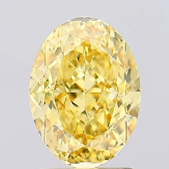 1.92ct Oval Lab Grown Diamond (Colour Fancy Vivid Yellow, Clarity VS1, IGI Certified)
