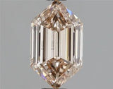 1.10ct Hexagonal Lab Grown Diamond (Colour Brown, Clarity VS2, IGI Certified)