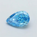 1.52ct Pear Lab Grown Diamond (Colour Fancy Vivid Blue, Clarity VS1, IGI Certified)