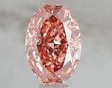 1.02ct Oval Lab Grown Diamond (Colour Fancy Vivid Brown Pink, Clarity VS2, IGI Certified)