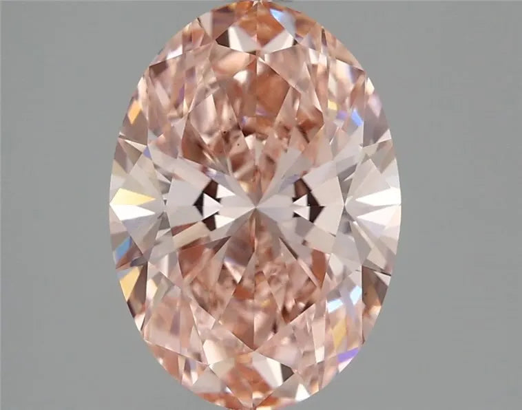 3.04ct Oval Lab Grown Diamond (Colour Fancy Vivid Pink, Clarity VS1, IGI Certified)