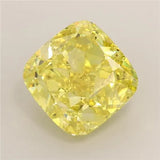 3.00ct Cushion brilliant Lab Grown Diamond (Colour Fancy Vivid Yellow, Clarity VS1, IGI Certified)