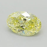 0.60ct Oval Lab Grown Diamond (Colour Fancy Intense Yellow, Clarity VVS2, Cut GD, IGI Certified)