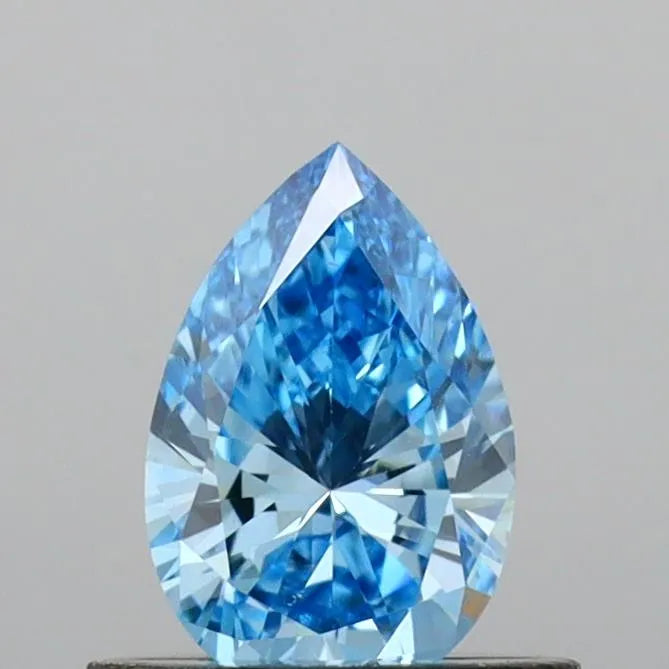 0.51ct Pear Lab Grown Diamond (Colour Fancy Vivid Blue, Clarity VS1, IGI Certified)