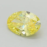 0.62ct Oval Lab Grown Diamond (Colour Fancy Vivid Yellow, Clarity VVS1, Cut GD, IGI Certified)