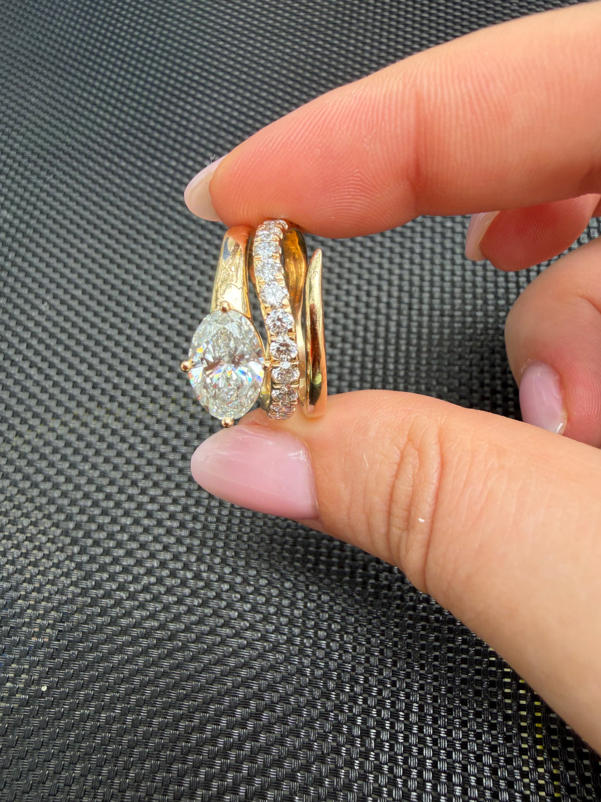 2 CT Oval Lab-Grown Diamond Snake Wrap-Around Ring – 18K Yellow Gold