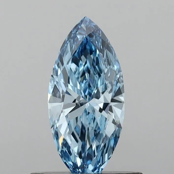 0.50ct Marquise Lab Grown Diamond (Colour Fancy Vivid Blue, Clarity VS1, IGI Certified)