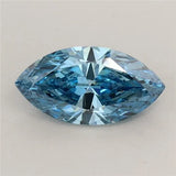 0.72ct Marquise Lab Grown Diamond (Colour Fancy Vivid Blue, Clarity VS2, IGI Certified)
