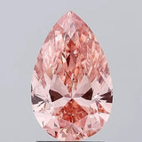 1.97ct Pear Lab Grown Diamond (Colour Fancy Vivid Brownish Pink, Clarity VS1, IGI Certified)