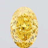 1.10ct Oval Lab Grown Diamond (Colour Fancy Vivid Yellow, Clarity VVS2, IGI Certified)