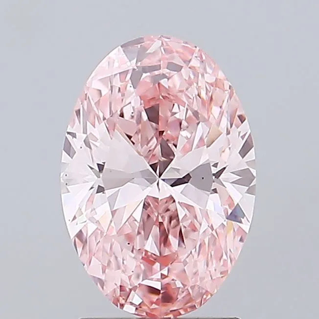 2.05ct Oval Lab Grown Diamond (Colour Fancy Vivid Pink, Clarity VS2, IGI Certified)