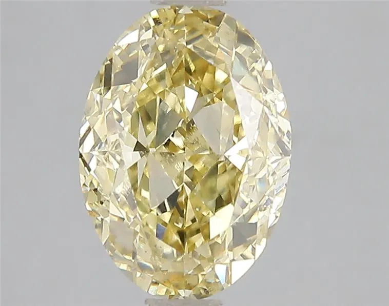 3.00ct Oval Lab Grown Diamond (Colour Fancy Vivid Yellow, Clarity VS1, IGI Certified)
