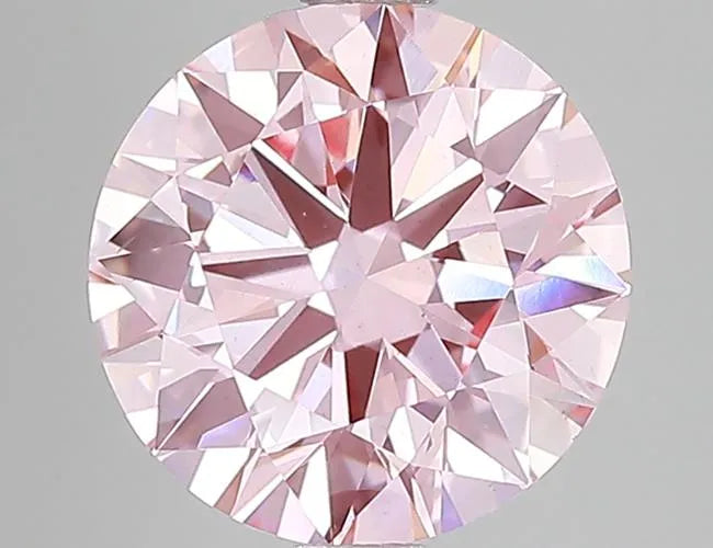 3.00ct Round Lab Grown Diamond (Colour Fancy Vivid Pink, Clarity VS2, Cut VG, IGI Certified)