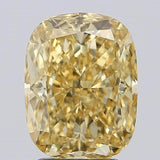 3.50ct Cushion modified Lab Grown Diamond (Colour Fancy Intense Yellow, Clarity VVS2, IGI Certified)