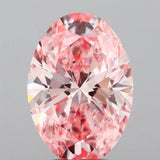 3.52ct Oval Lab Grown Diamond (Colour Fancy Vivid Pink, Clarity VS2, IGI Certified)