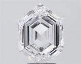 3.53ct Hexagonal Lab Grown Diamond (Colour D, Clarity VVS2, IGI Certified)