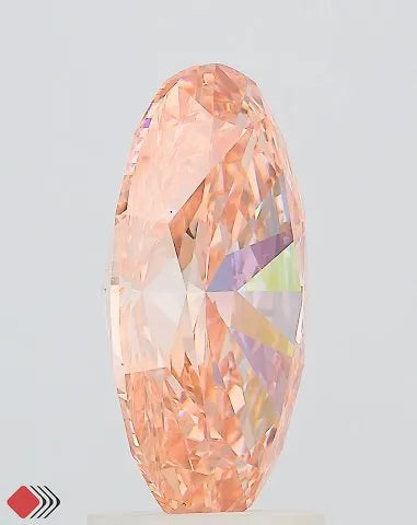 2.97ct Oval Lab Grown Diamond (Colour Fancy Vivid Pink, Clarity VVS2, IGI Certified)
