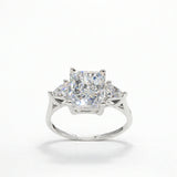 💎 5 1/2 CTW Three-Stone Radiant Diamond Engagement Ring – Custom Made