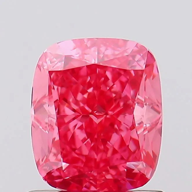 1.13ct Cushion modified Lab Grown Diamond (Colour Fancy Vivid Pink, Clarity VS1, IGI Certified)