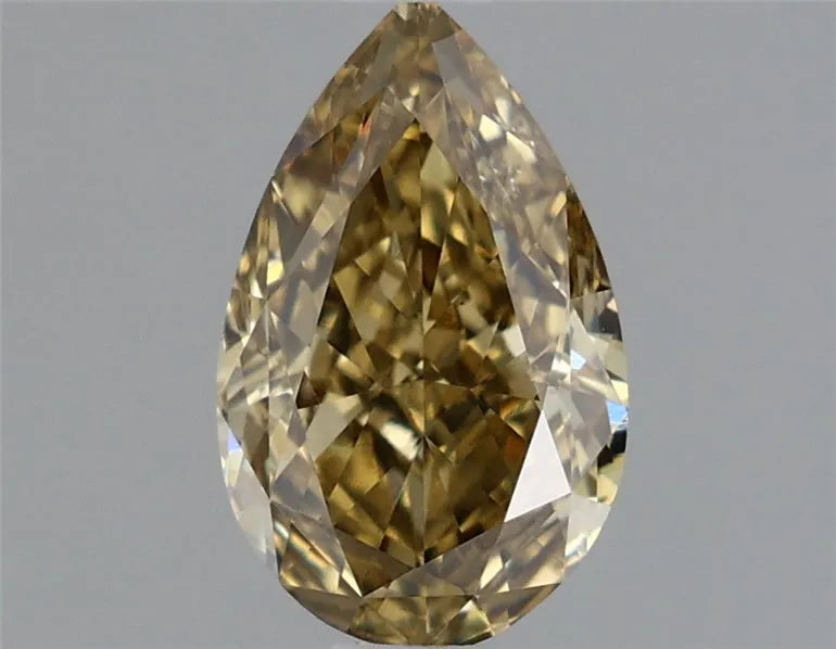 1.07ct Pear Lab Grown Diamond (Colour Fancy Gray Yellow, Clarity VS1, IGI Certified)