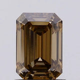 1.02ct Emerald Lab Grown Diamond (Colour Fancy Brown, Clarity VS1, IGI Certified)
